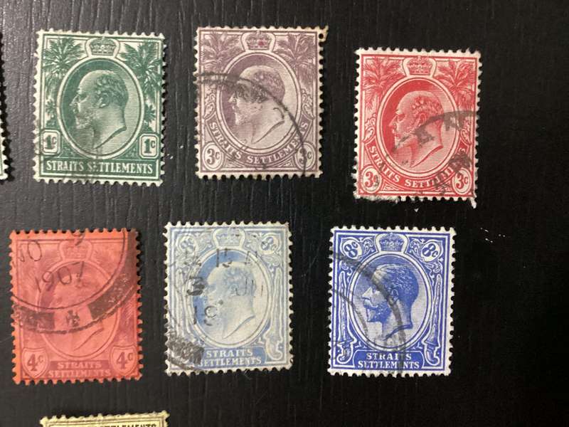 Straits Settlements King Edward VII Stamps Lot