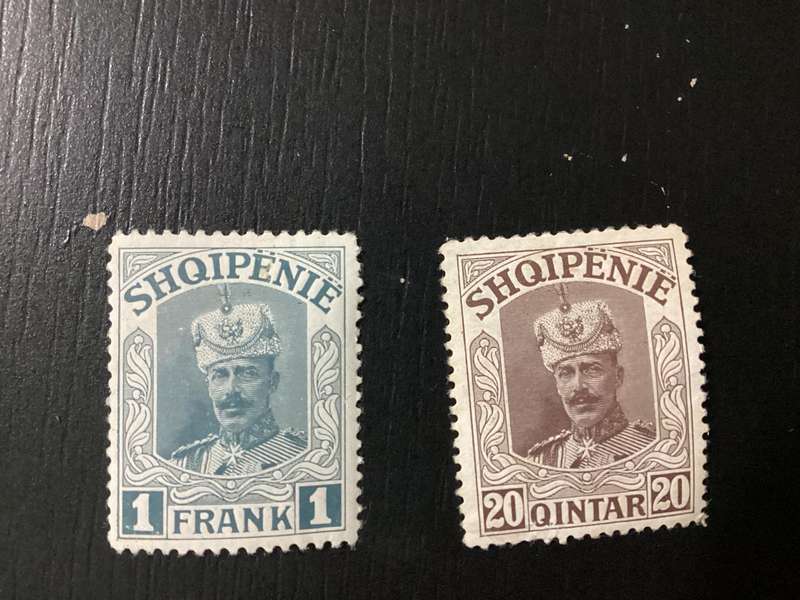 Albania Stamps MH including very rare 1 Frank Prince William from 1914