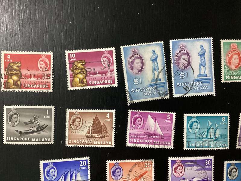 Singapore Malaya Queen Elizabeth stamps up to $5 high value!