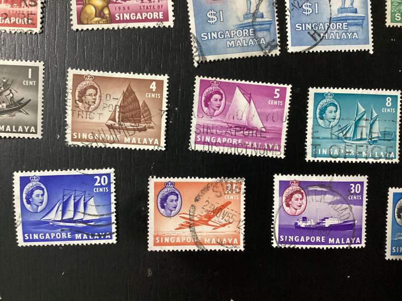 Singapore Malaya Queen Elizabeth stamps up to $5 high value!