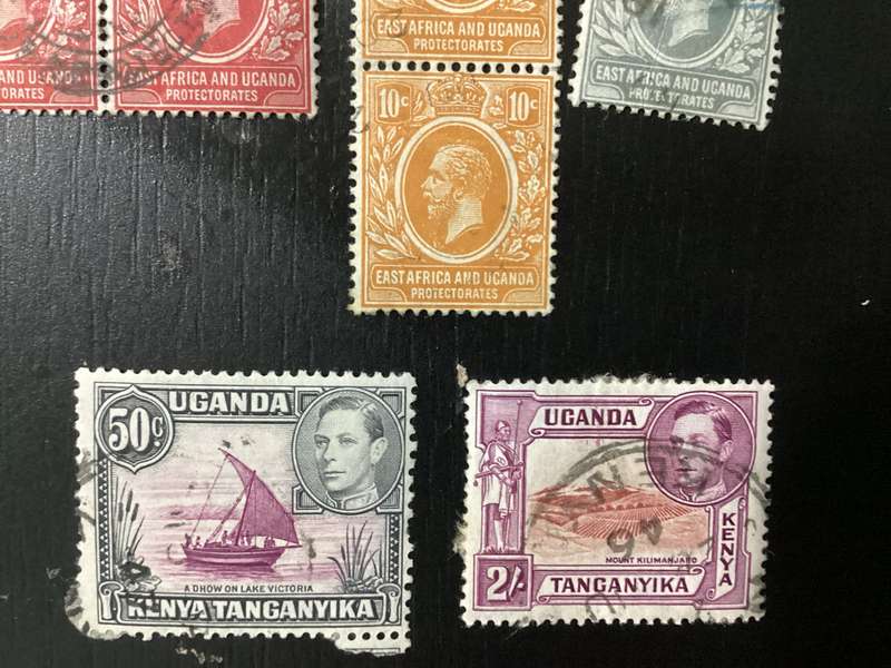 East Africa and Protectorates Uganda Kenya Tanganyika stamps lot