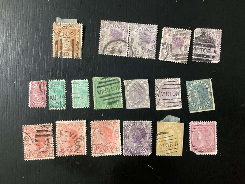 Australia Victoria 1880-1910 Queen Victoria stamps lot