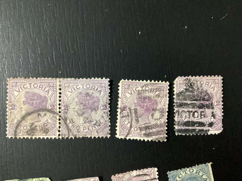 Australia Victoria 1880-1910 Queen Victoria stamps lot