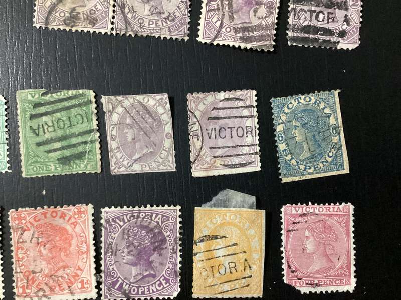 Australia Victoria 1880-1910 Queen Victoria stamps lot