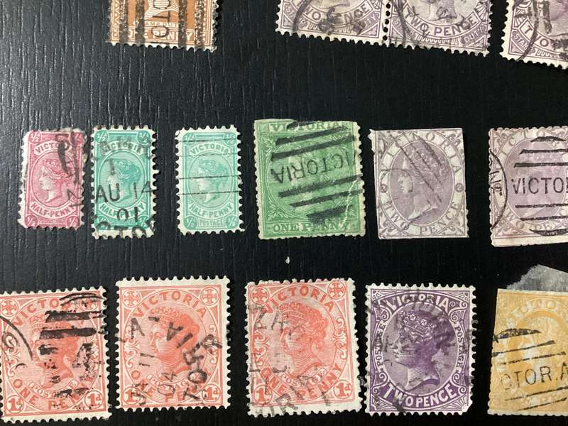 Australia Victoria 1880-1910 Queen Victoria stamps lot