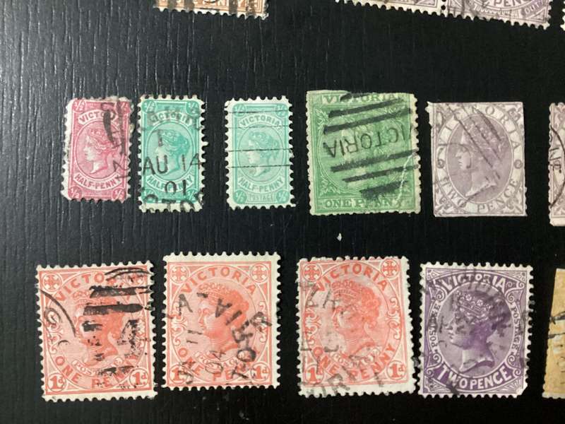 Australia Victoria 1880-1910 Queen Victoria stamps lot