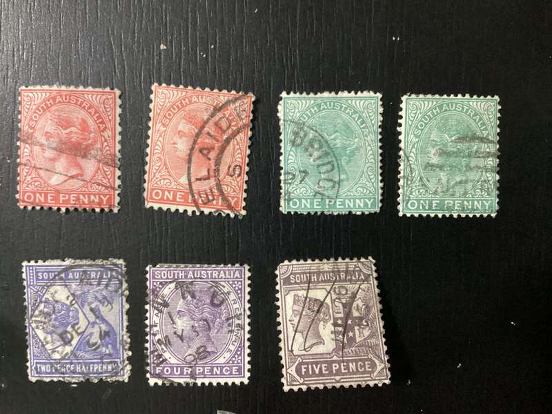 Australia South Australia 1880-1910 Queen Victoria stamps lot