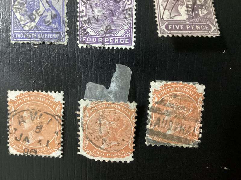 Australia South Australia 1880-1910 Queen Victoria stamps lot