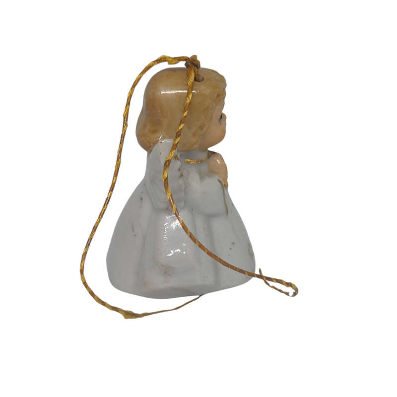Vintage Christmas angel bell ornament