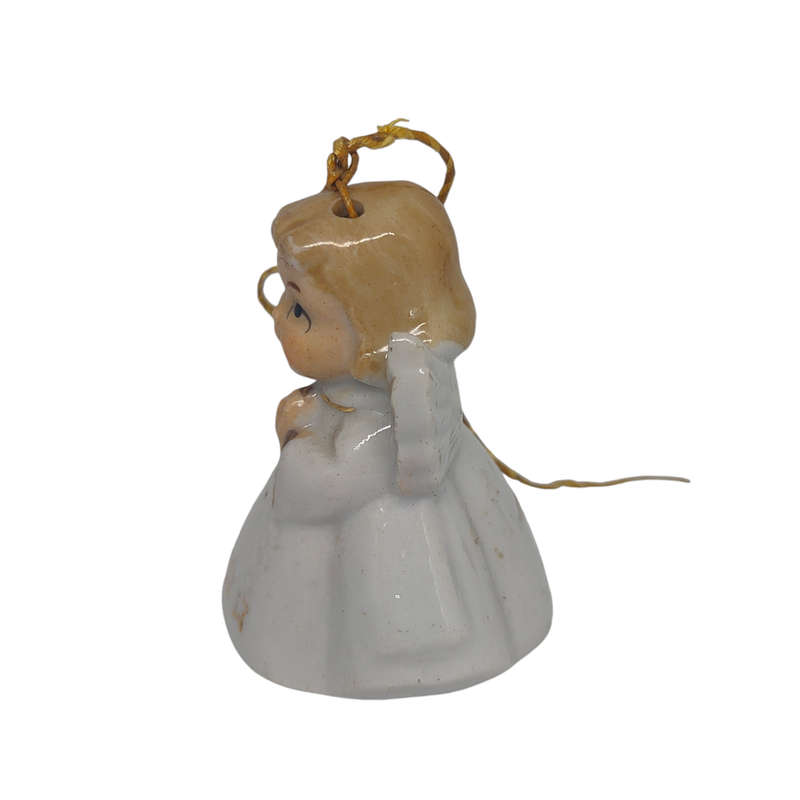 Vintage Christmas angel bell ornament