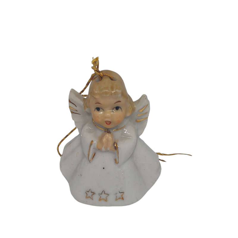 Vintage Christmas angel bell ornament