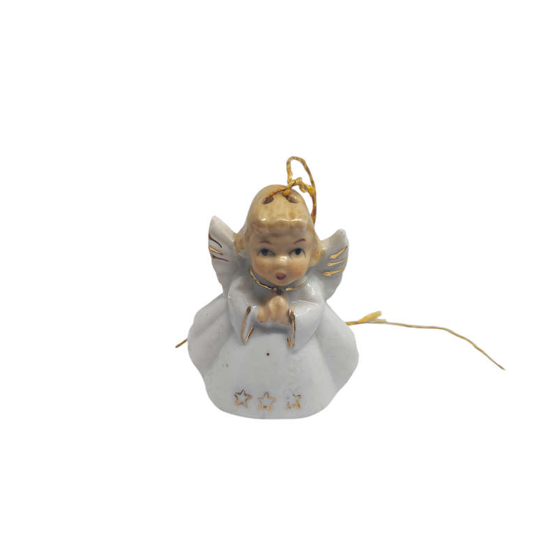 Vintage Christmas angel bell ornament