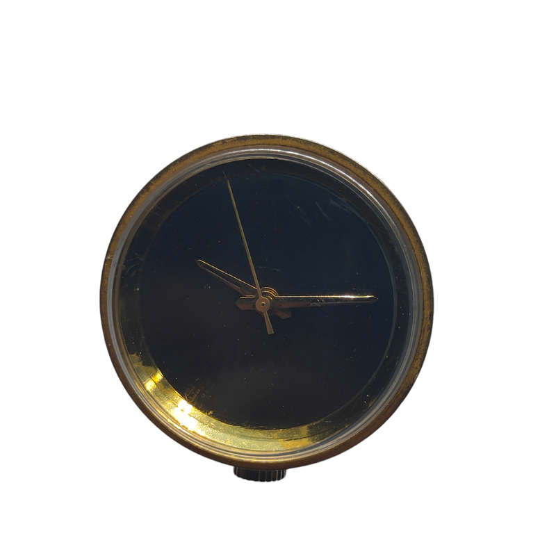 Vintage Mobil desk clock paperweight - swiss movement
