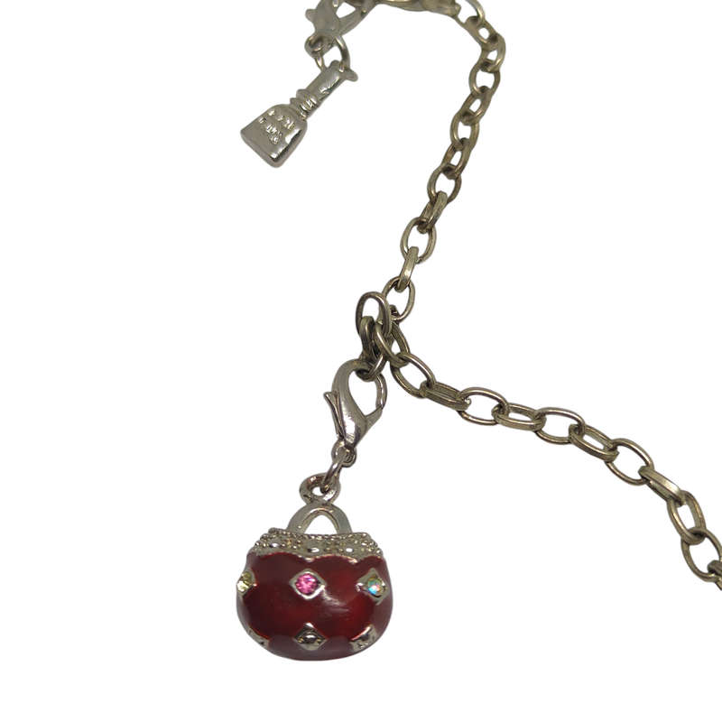 Interesting necklace with pendant charms