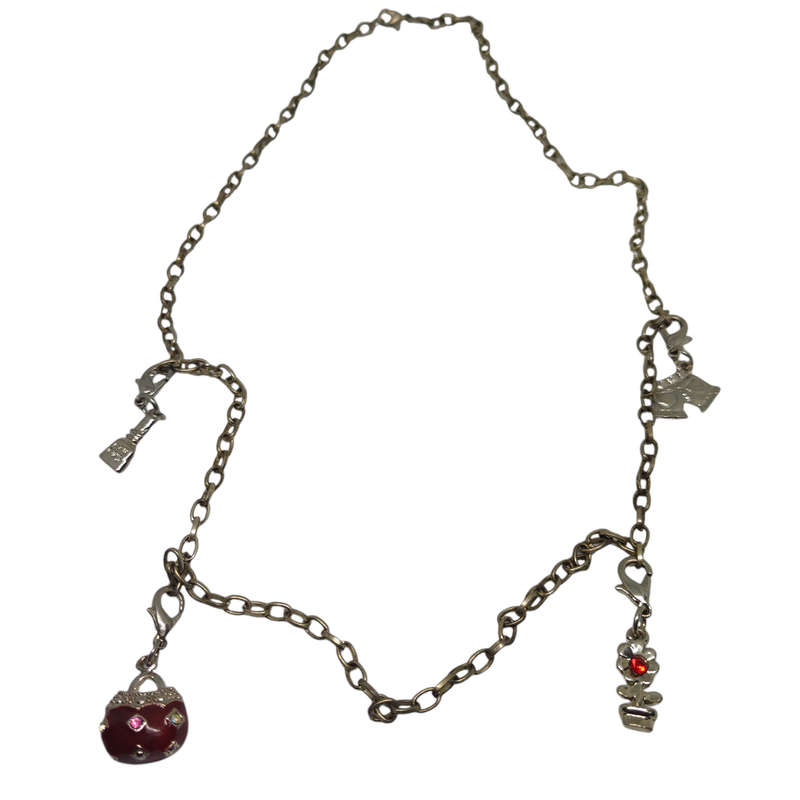 Interesting necklace with pendant charms