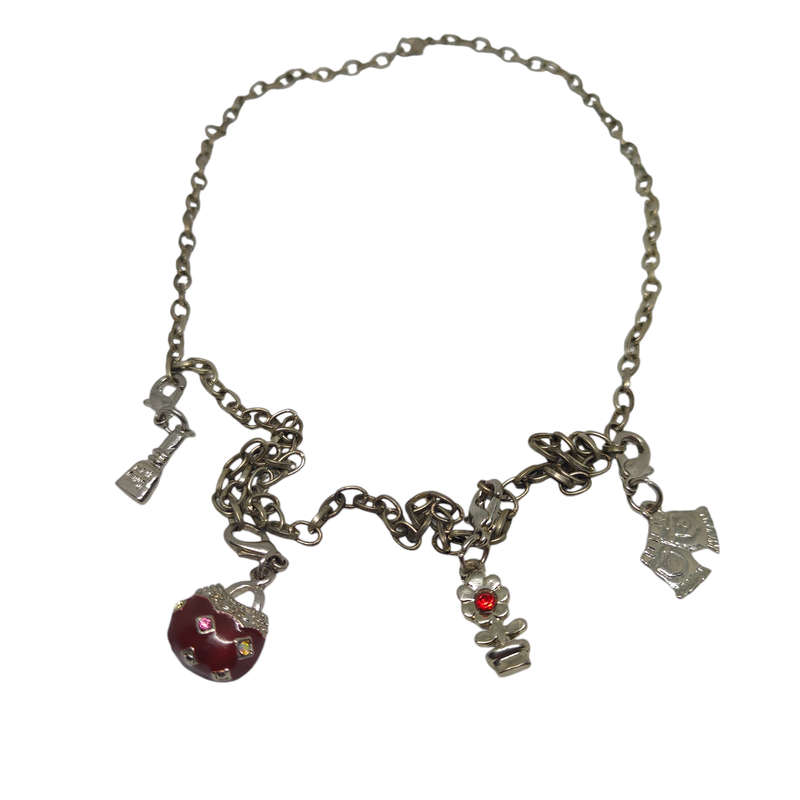 Interesting necklace with pendant charms