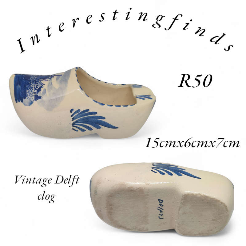 Large vintage Delft clog ashtray