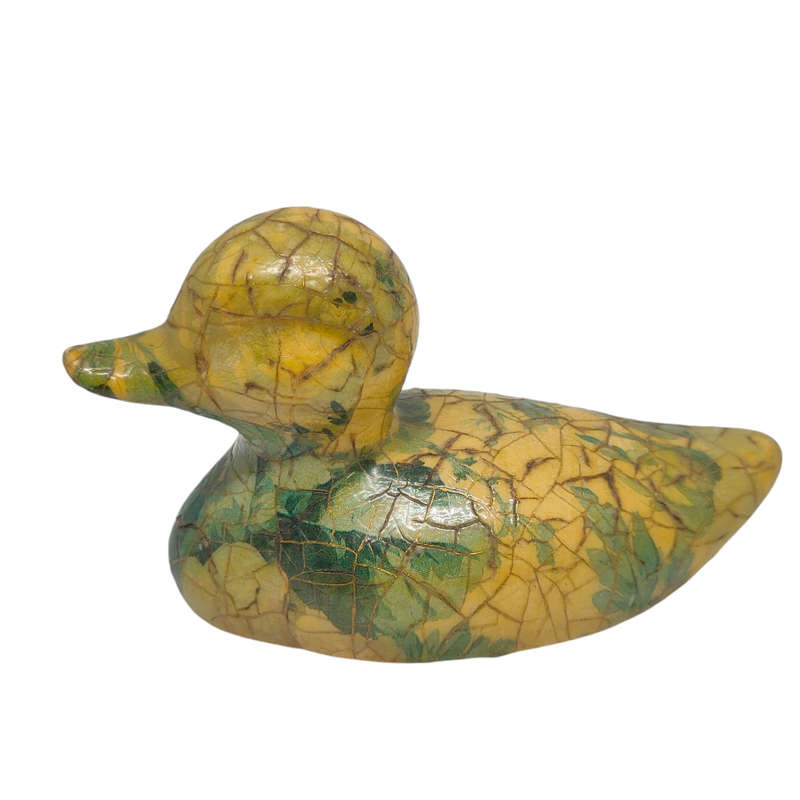 Decoupage duck ornament