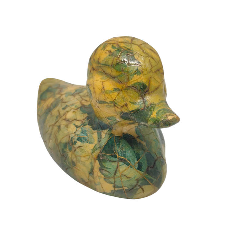 Decoupage duck ornament