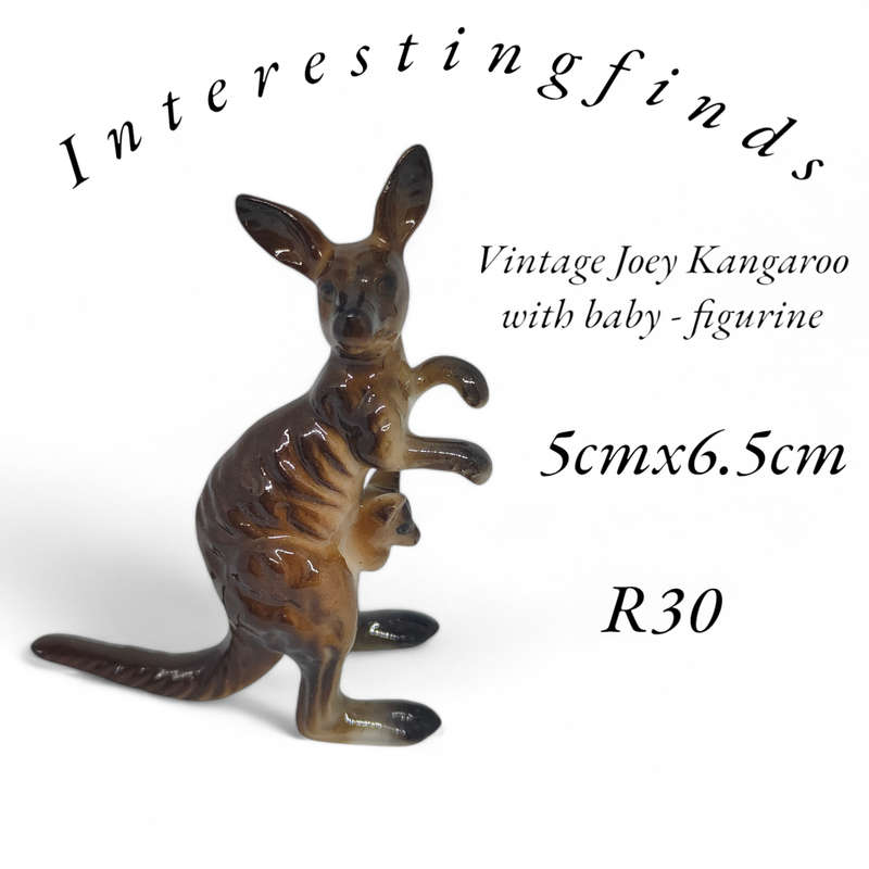 Vintage Joey Kangaroo with baby in pouch figurine