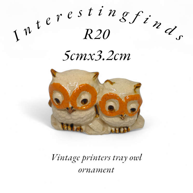 Vintage printers tray owl ornament