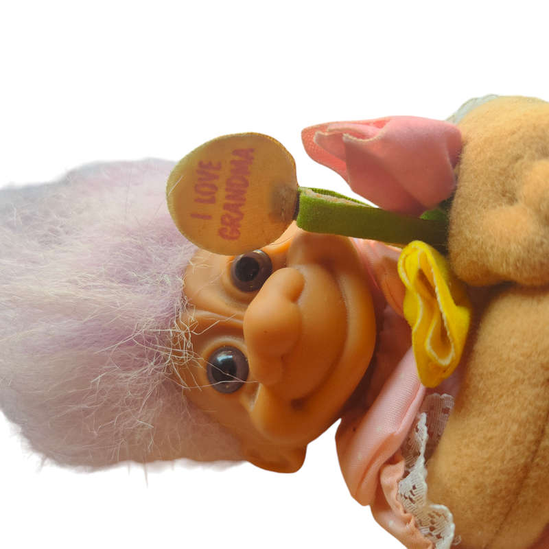 Vintage troll - soft body - I love grandma