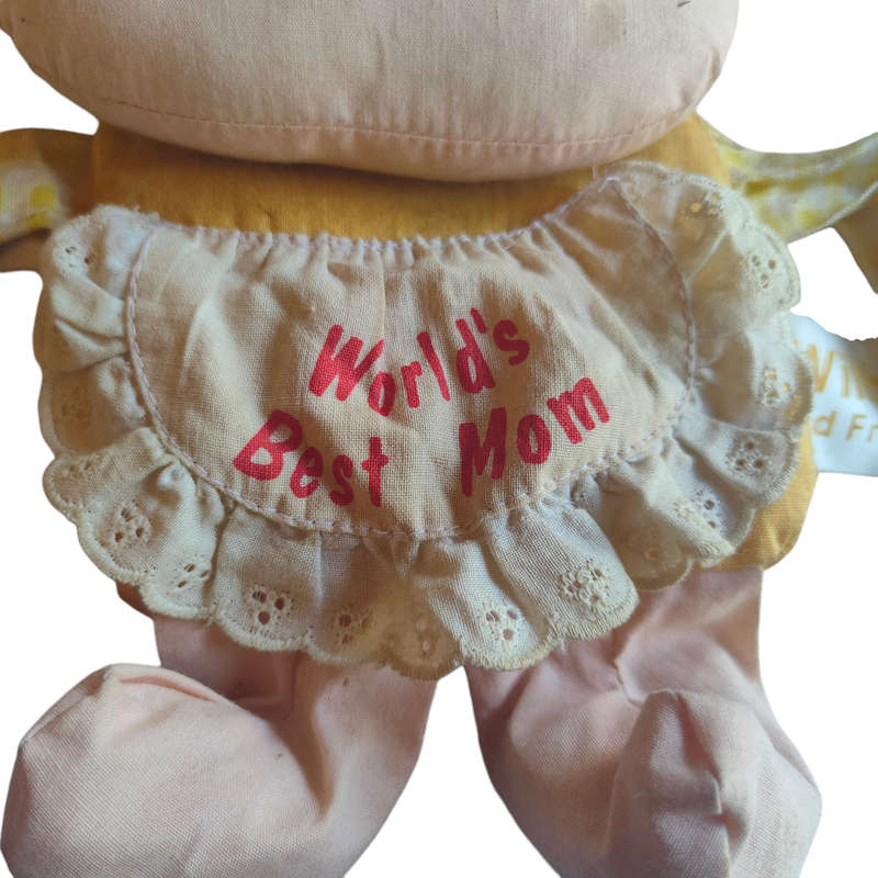 Vintage 1980's Wilbur and friends - world's best mom beanie toy