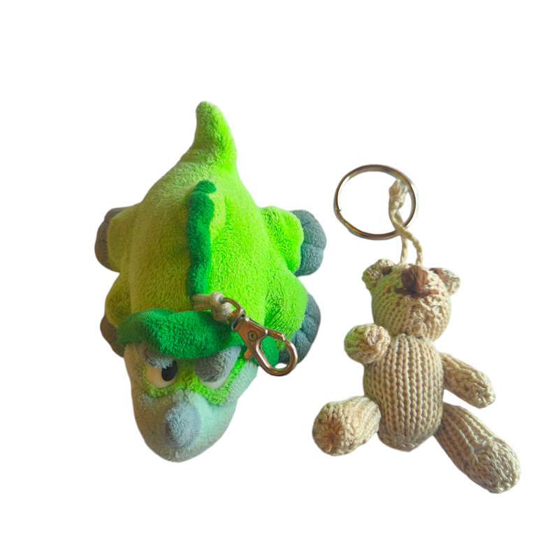 3 plush keyrings