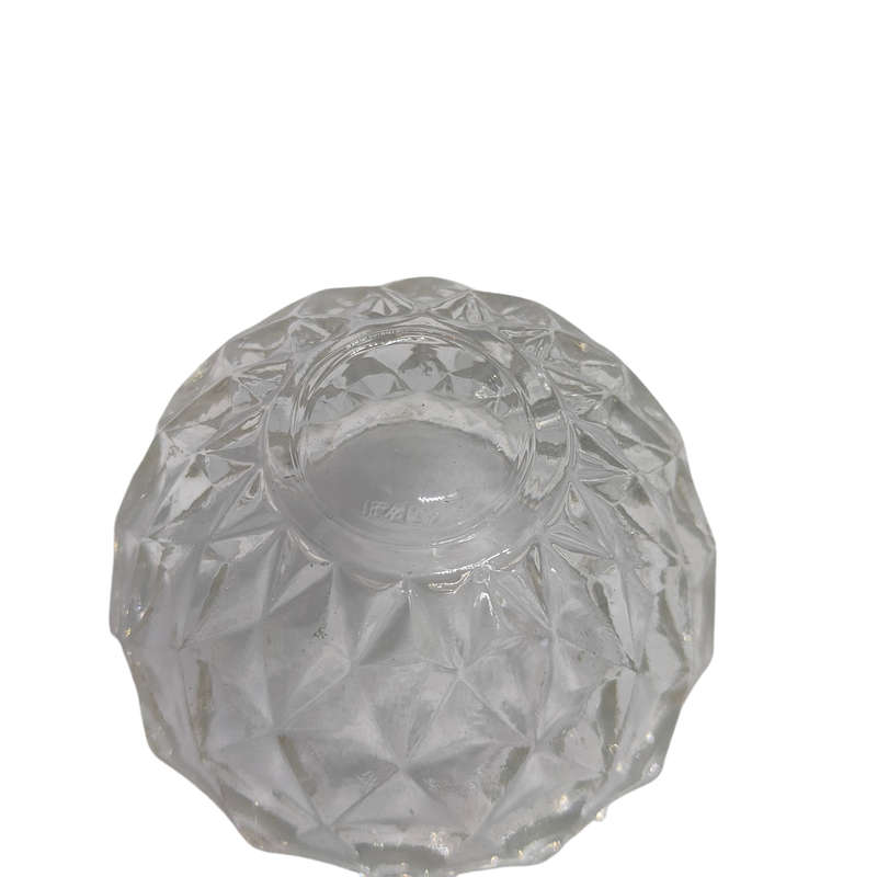 Cut glass pear shaped trinket holder - marked Italy
