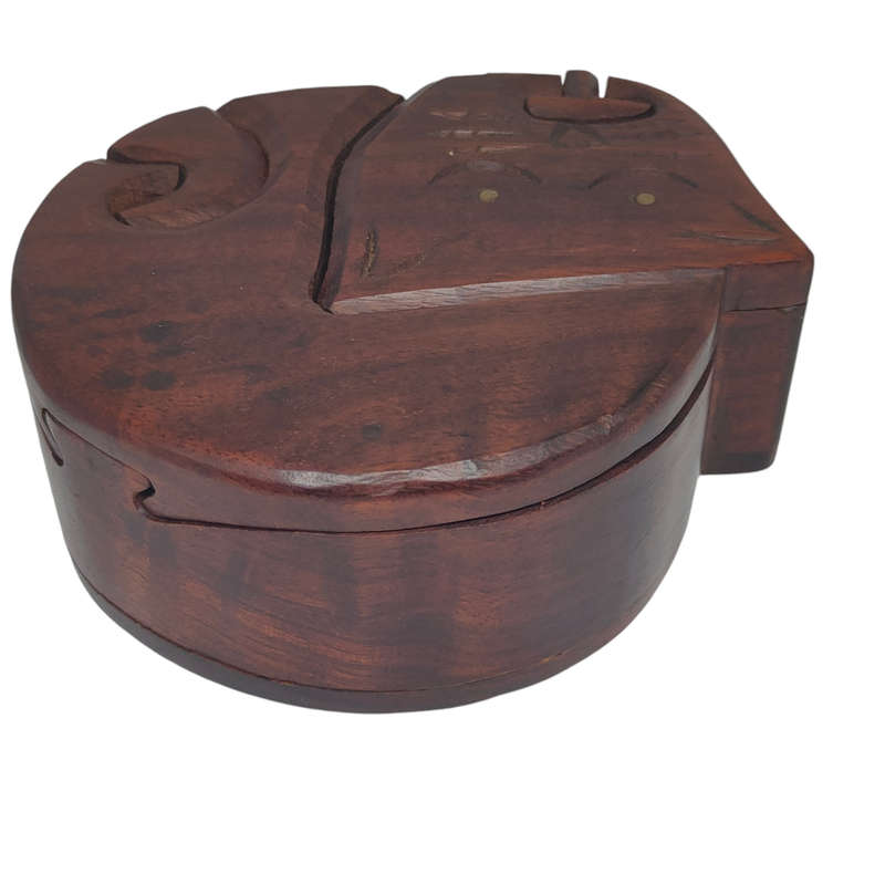 Unique wooden cat puzzle box / jewelry box