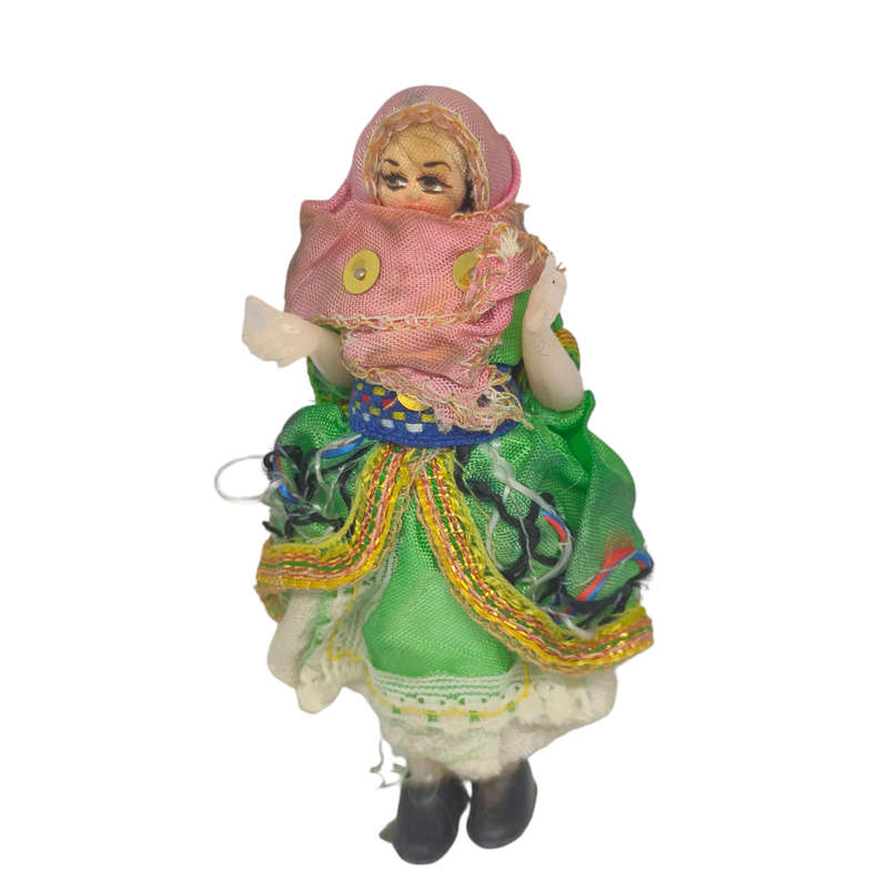 Vintage Greek/gypsy souvenir doll with sleep eyes
