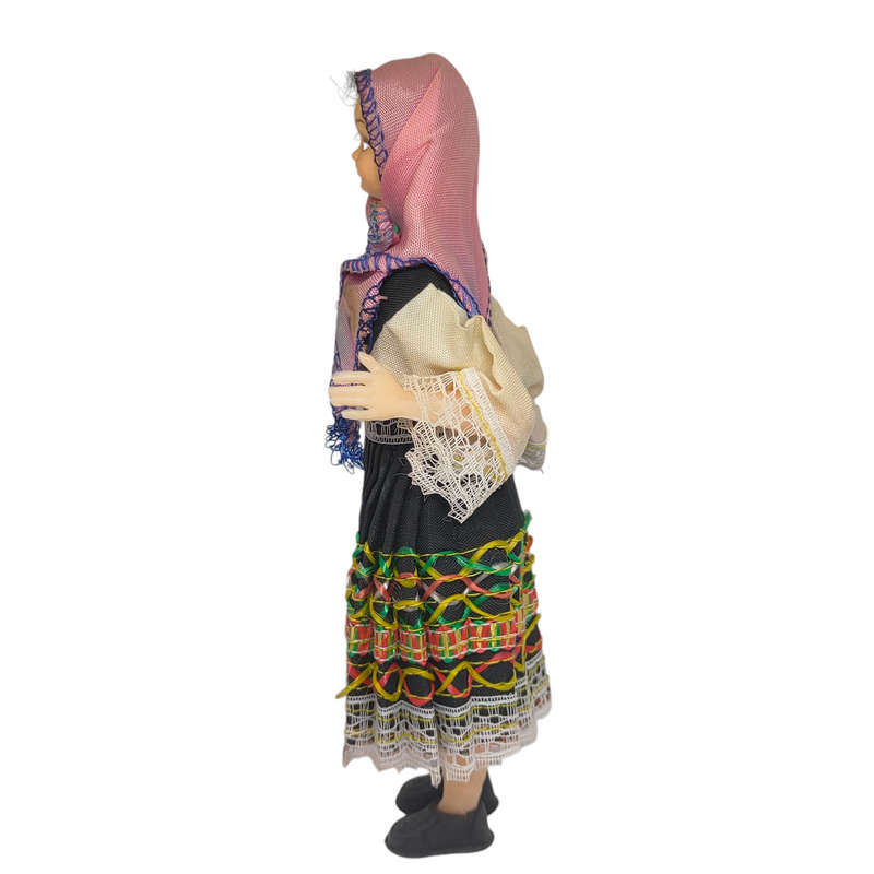Vintage Greek souvenir doll with sleep eyes