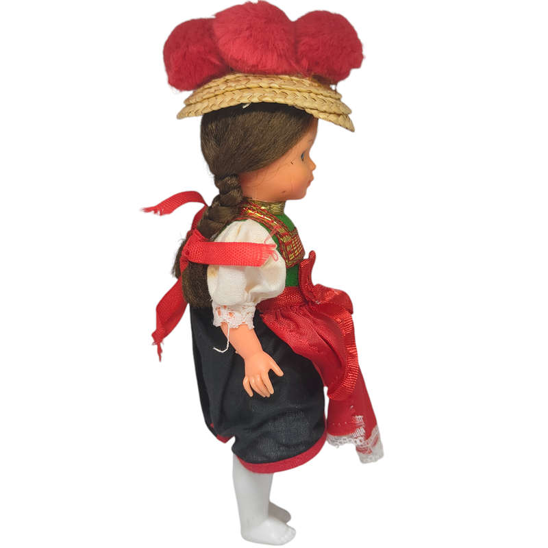 Vintage German souvenir doll with sleep eyes