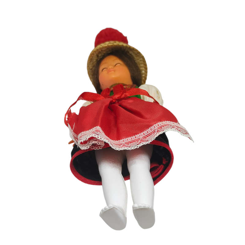 Vintage German souvenir doll with sleep eyes