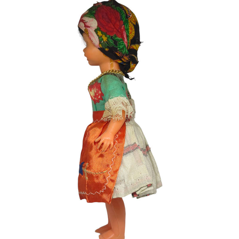 Vintage Portuguese souvenir doll with sleep eyes