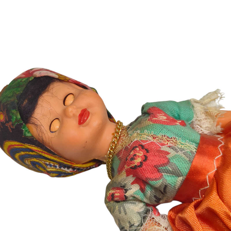 Vintage Portuguese souvenir doll with sleep eyes