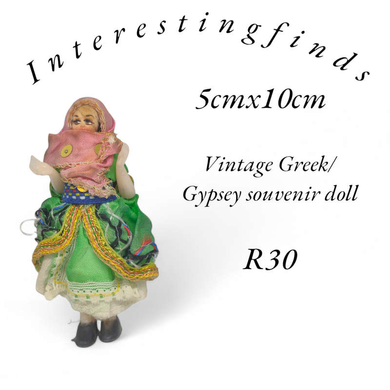 Vintage Greek/gypsy souvenir doll with sleep eyes