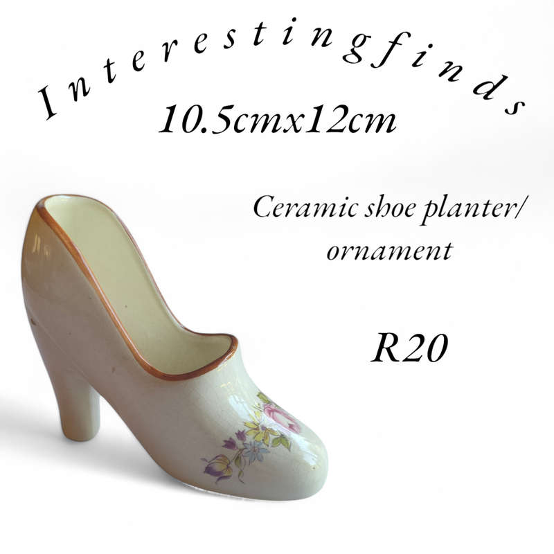 Ceramic shoe planter