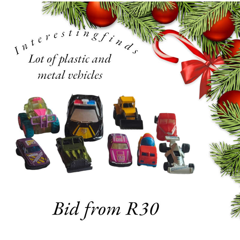 Lot of plastic vehicles