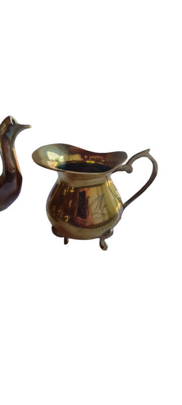 Silver plate coffee/tea set on tray