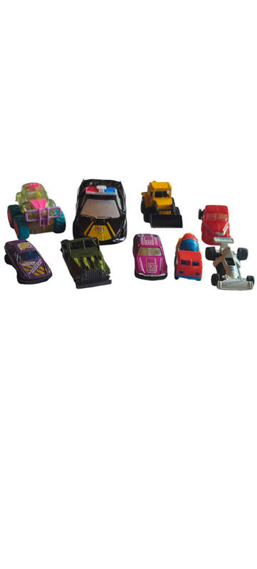 Lot of plastic vehicles