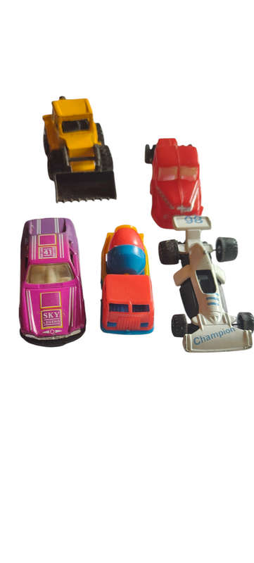 Lot of plastic vehicles