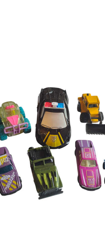 Lot of plastic vehicles
