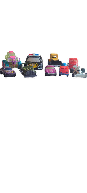 Lot of plastic vehicles