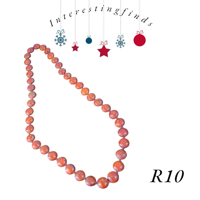 Orange beads necklace