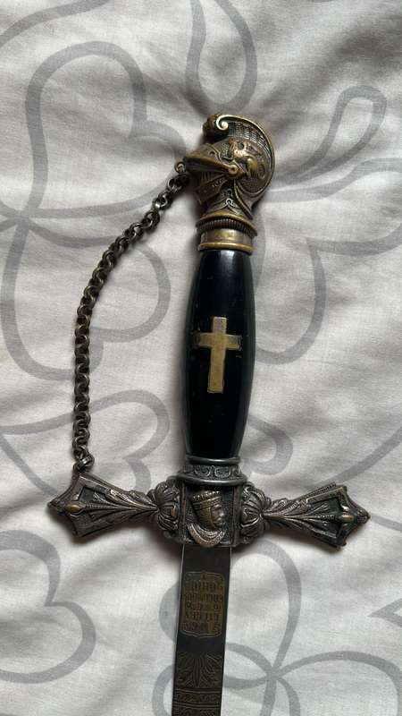 Antique (late 1800s) Masonic Knights Templar Sword and Scabbard