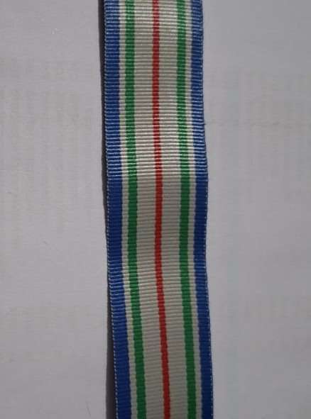 SAPS Silver Medal For Outstanding Service Full size Ribbon