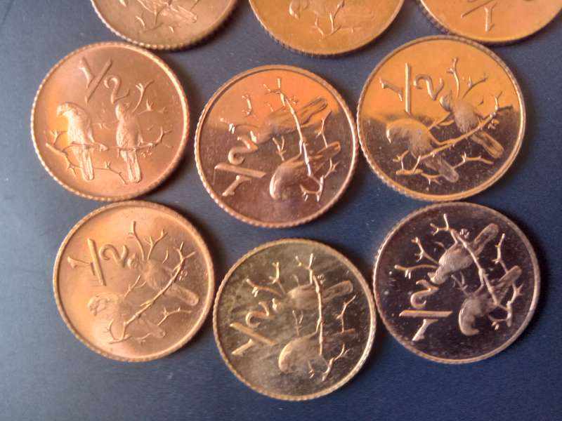 SOUTH AFRICA PROOF HALF CENTS "RARE FIND" UN DOCUMENTED NOT INTO DISTRIBUTION