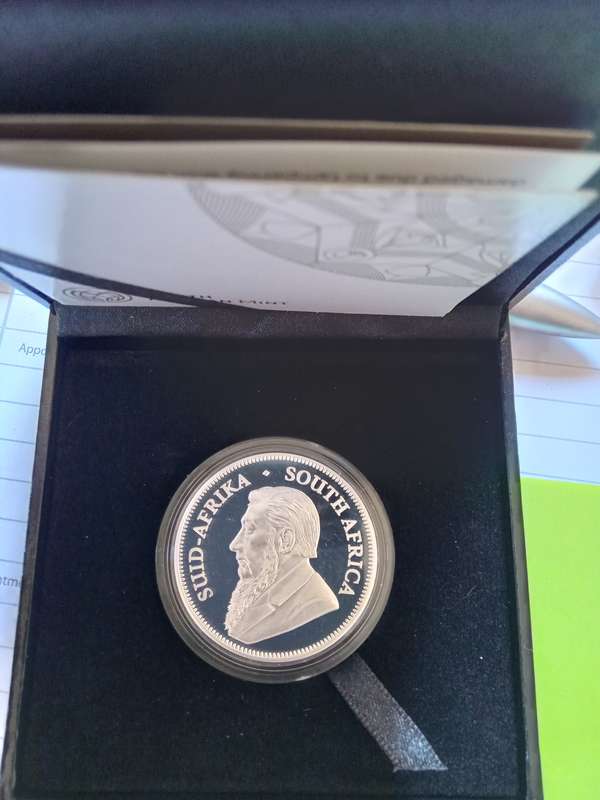 SOUTH AFRICA PROOF 2023 ONE OUNCE PURE SILVER KRUGERRAND