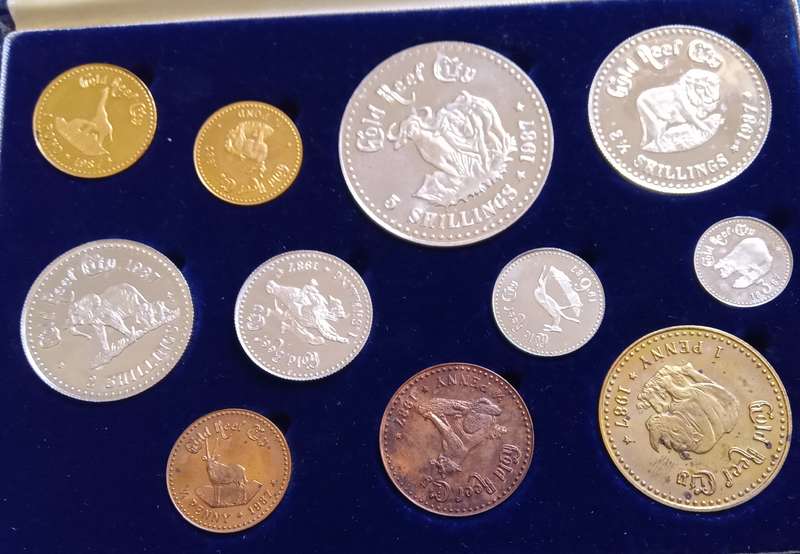 GOLD REEF CITY PAUL KRUGER TOKENS 1987